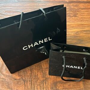 2 Chanel Black Shopping Bags